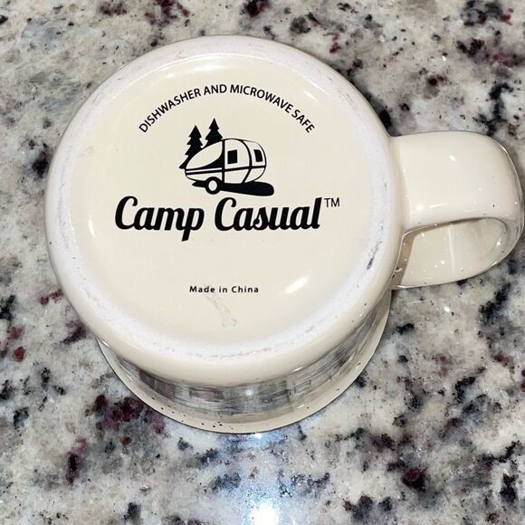 CAMP Casual 15 oz. Sturdy Ceramic 
Green Speckled Mug - Picture 3 of 5